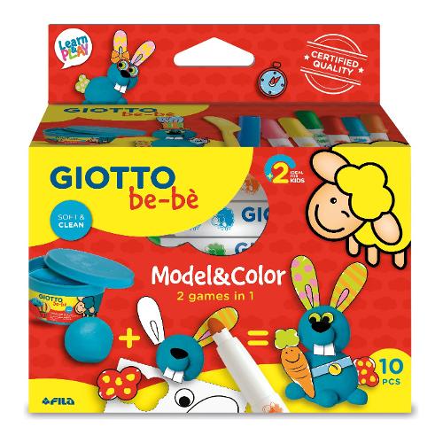 Fila Pasta modellabile Model&Color 1 barattolo di pasta100 g, colori e accessori BE-BÈ 472200