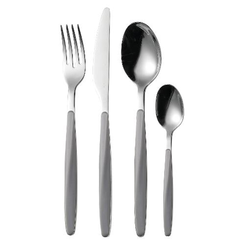 Guzzini Set posate tavola 24 pz Inox MY FUSION Grigio 110700178