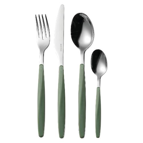 Set posate tavola 24pz FEELING Aqua green 23000036