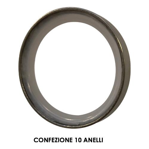 Castel Set anelli tenda Bastoni D. 16 mm STEEL 20 Acciaio satinato 005 B84100