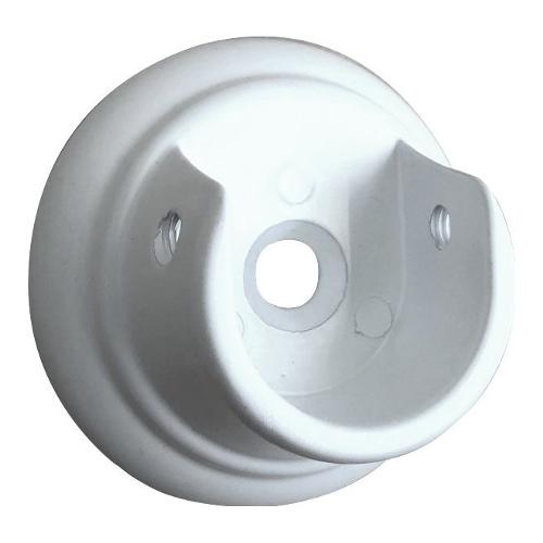 Supporto rosetta Ø20mm Camaleonte in alluminio bianco satinato 3cm, 2 pz