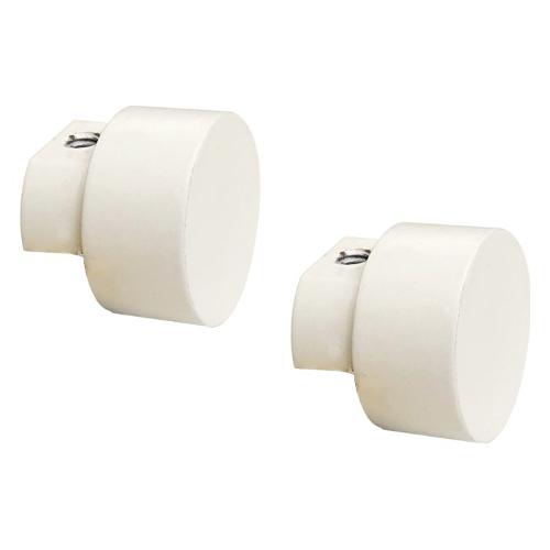 Castel Set terminali bastoni tenda ALLU 20 Cilindro Bianco B84117