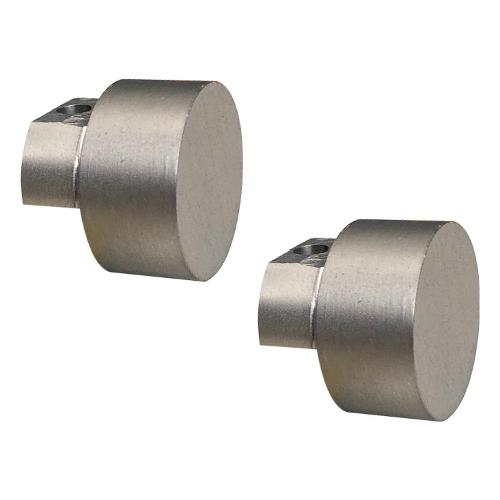Castel Set terminali bastoni tenda ALLU 20 Cilindro Alluminio satinato 491 B84116