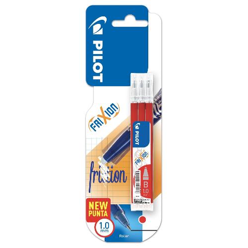 Pilot Set refill penne cancellabili Frixion Clicker, Ball 3 pz tratto Grande - 1,0 mm Ink Rosso gel 3802401