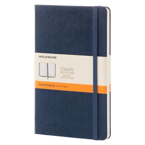 Moleskine Taccuino appunti standard 1R (1 rigo) Hard CLASSIC COLLECTION blu zaffiro QP060B20