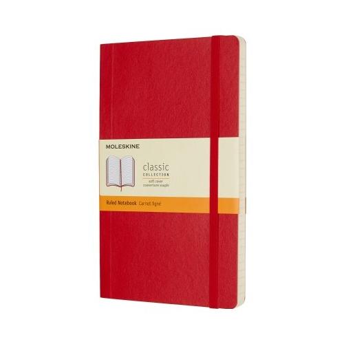 Moleskine Taccuino appunti standard 1R (1 rigo) Soft CLASSIC COLLECTION rosso QP616F2