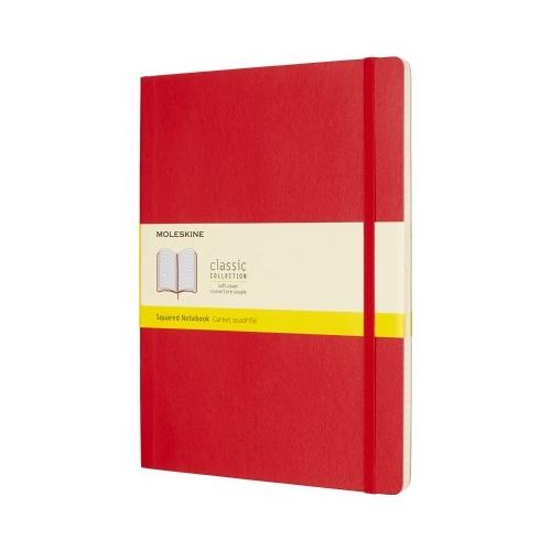 Moleskine Taccuino appunti maxi quadretti 5 mm Soft CLASSIC COLLECTION rosso QP622F2