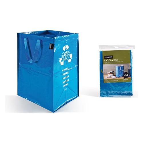 Pattumiera differenziata 30 x 38 x 55 cm 62L Ricicla Carta Azzurro 12853