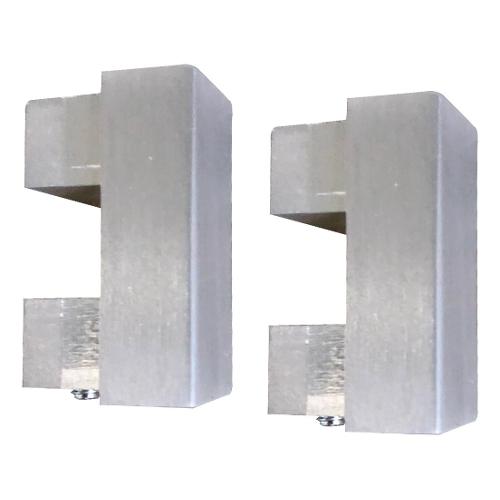 Castel Set terminali bastoni tenda ALLU PROFIL Rettangolo Alluminio satinato 491 B84159