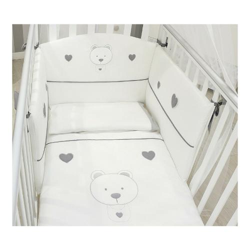 Pali Piumone lettino set 3 pz MOON Bianco e Grigio 0687Moon