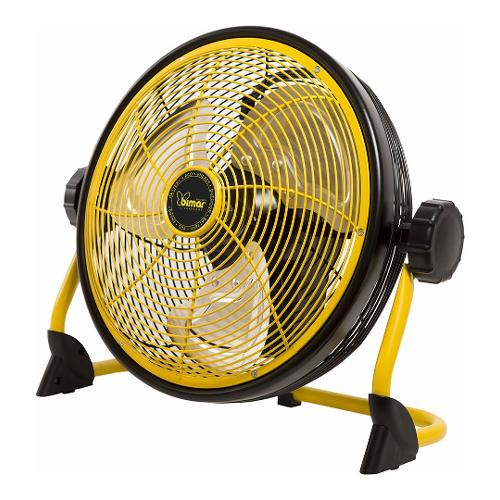 Bimar Ventilatore FLOOR FAN Batteria Ricaricabile Nero e Giallo VS30 30cm Pale 3