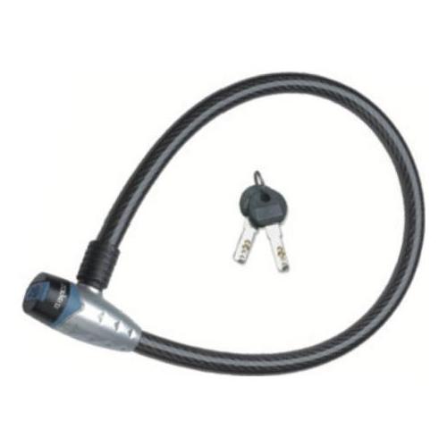 Bonin Lucchetto bici con chiave (100x1,5cm) Nero e Grigio ILL223
