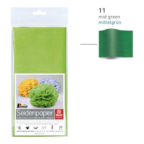 Werola Carta velina 5 fogli SEAMAN PAPER Verde (70x50 cm) 043012 21