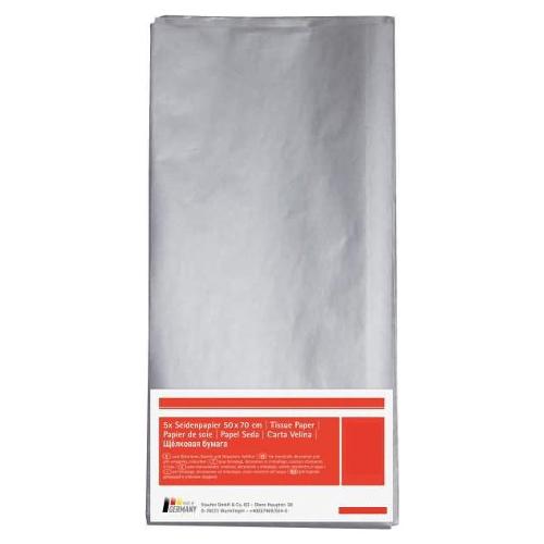 Werola Carta velina 5 fogli SEAMAN PAPER Argento (70x50 cm) 043012 41