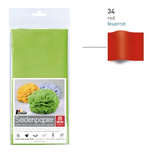 Werola Carta velina 5 fogli SEAMAN PAPER Rosso (70x50 cm) 043012 27