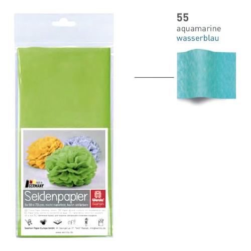 Werola Carta velina 5 fogli SEAMAN PAPER Verde acqua (70x50 cm) 043012 36