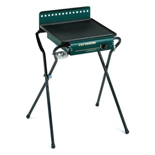 Ompagrill Barbecue GPL Pieghevole con piastra GREEN LINE Verde e Nero GAS4043GHIV