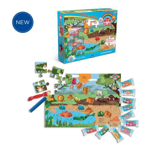 Fila Pasta modellabile Model & Puzzle Educagioca 10 panetti 50gr e accessori DIDÒ 345400