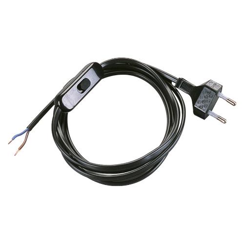 Poly Pool Cavo elettrico Per abat jour con interruttore Nero H03VVH2-F 2x0,75 mmq (150 cm) PP0372 2
