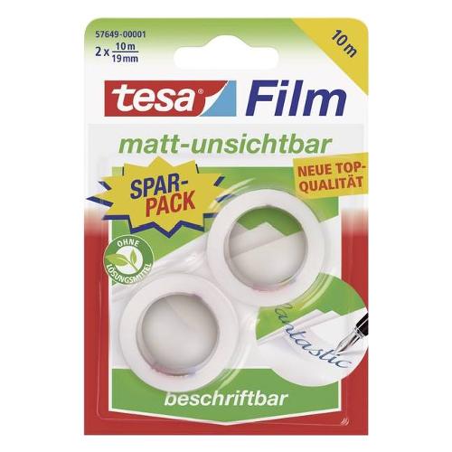 Tesa Set nastri adesivi 1,9cm x 10m TESAFILM Trasparente Conf. 2 rotoli 57649 1