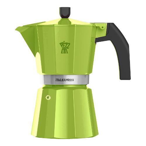 Pezzetti Caffettiera Alluminio 3 Tazze ITALEXPRESS Verde 1361V