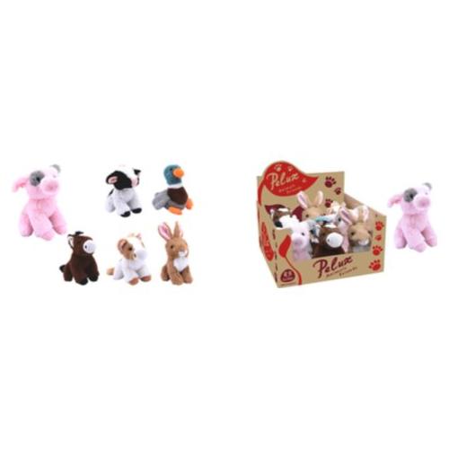 Globo Peluche Animale della fattoria (18cm) PELUX Assortito 83431