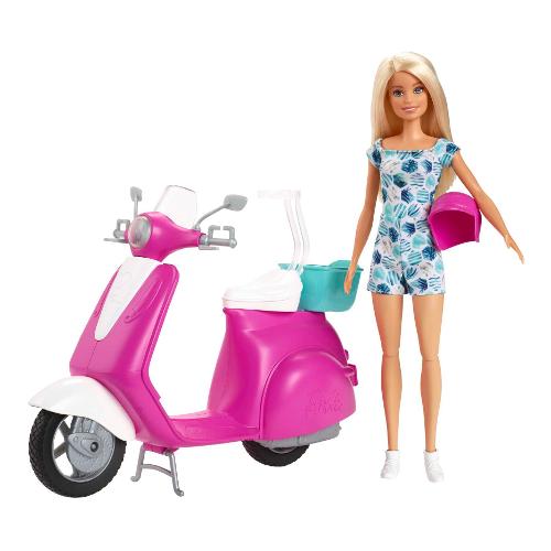 Mattel Set bambola con Scooter BARBIE GBK85