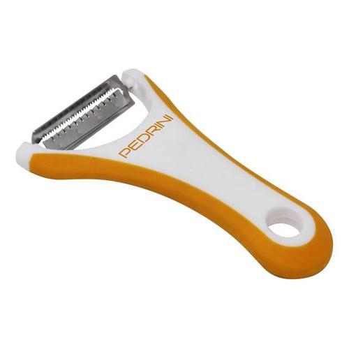 Pedrini Pelapatate multiuso lama Julienne Plastica Bianco e Arancio 04GD167