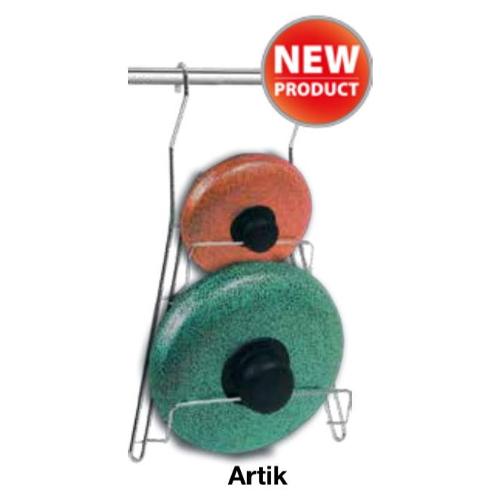 Artex Porta coperchi 2 posti appendibile ARTIK Cromo 280348