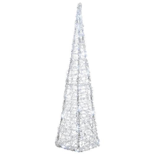 Kaemingk Cono 1 gioco di luce (L17 P17 H89 cm) 50 luci - LED Bianco freddo IP44 Bianco 491785