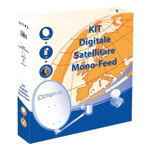 Iddigital Kit parabola Kit Antenna parabolica + LNB Universale Single Beige 80119