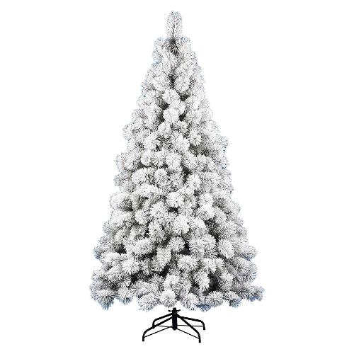 Albero di Natale Innevato Super Folto Pino Slim Salvaspazio Saint Moritz  210 Cm