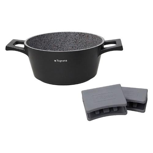 Tognana Casseruola Antiaderente (20cm) AMBIZIOSA Nero e Grigio pietra WL7915BGRTG