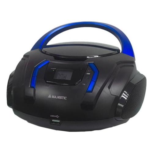 Majestic Lettore CD portatile Ah 225R Mp3 Usb Black e Blue 112225