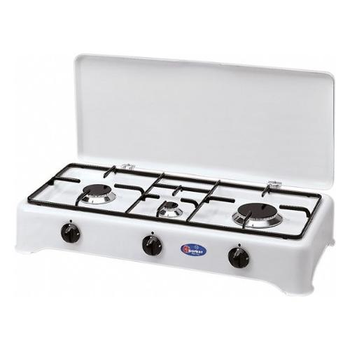 Cf Parker Fornello 3 zone cottura Metano Bianco 5324GPSM (71x32x14,5cm)