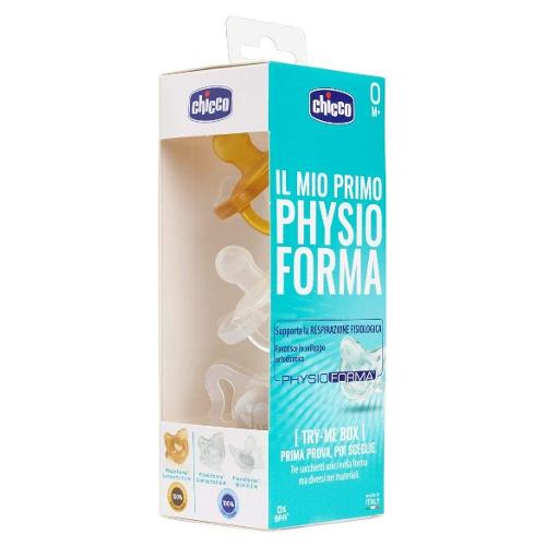 Chicco Succhietto Set Tryme 0m+ Silicone 3 pz PHYSIOFORMA colore assortito 73140 033