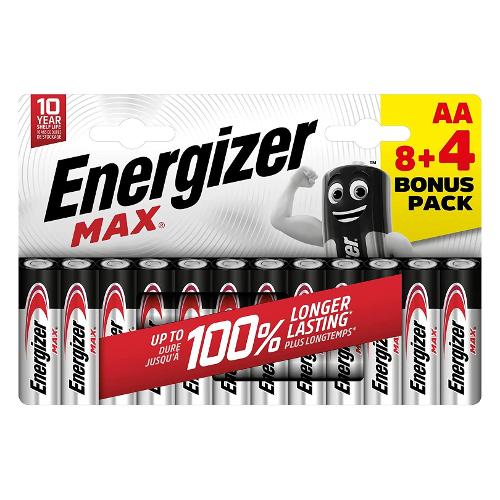 Energizer Batteria Stilo AA Alcalina MAX Bonus Pack 12pz