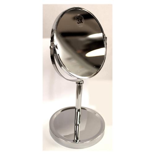 Amicasa Specchio trucco da appoggio con lato ingranditore 3x Maxy (16x34cm) Cromo BMJ 16301