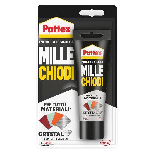 Pattex Colla montaggio MILLE CHIODI Crystal Trasparente tubetto 90 gr 2449235