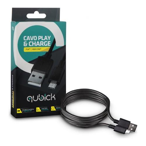 Qubick Cavo MicroUSB Play&Charge Ps4 Xb1 3m ACMU0031