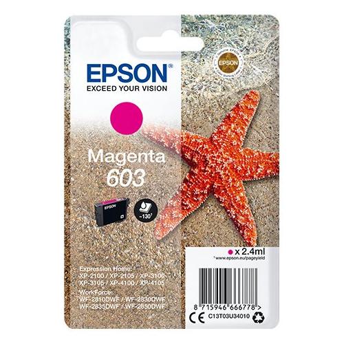 Epson Cartuccia stampante Serie Stella Marina Magenta 603 C13T03U34020