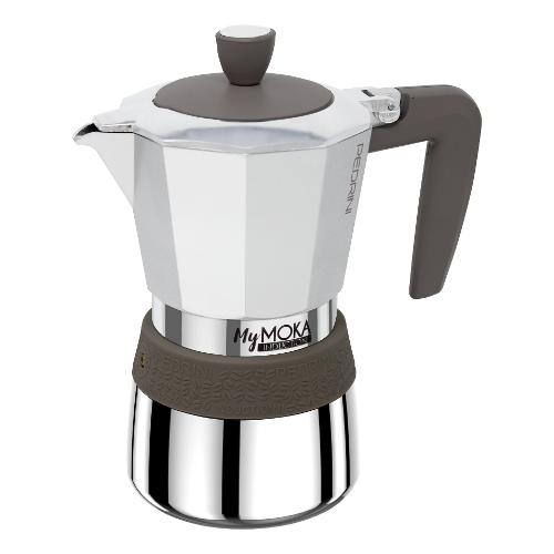 Pedrini Caffettiera Alluminio 6 Tazze MYMOKA Cromo lucido 02CF096