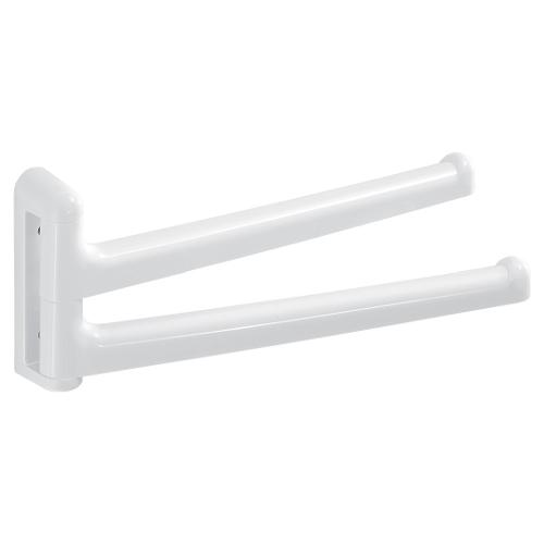 Gedy Porta asciugamani parete doppio a snodo JUNIOR Bianco lucido 8023 02