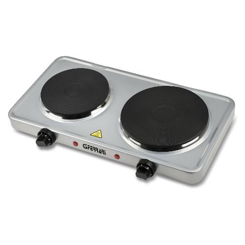 G3 Ferrari Fornello elettrico 2 zone (D18,5;15,5cm) Caldos Silver G10122 (46x28x7cm) 2500W