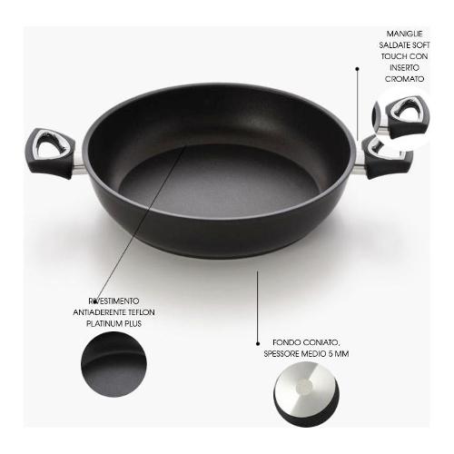 Illa Tegame Antiaderente (24cm) MY CHEF Nero MC6524IN