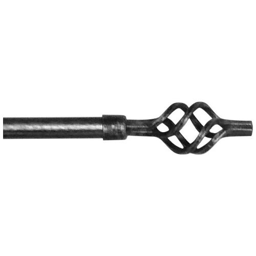 Angelo Carillo Kit bastone tenda (160x1,9 cm) LINE ORO Nero e Argento 80201