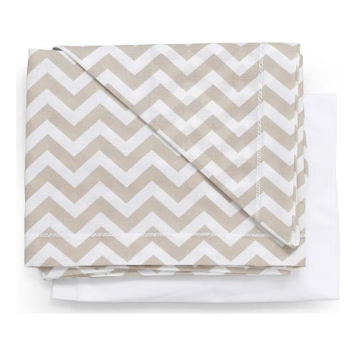 Italbaby Set lenzuola lettino completo 3 pz ZIG ZAG Tortora 020 1006 004