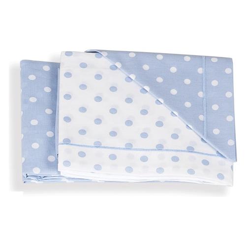 Italbaby Set lenzuola lettino completo 3 pz POIS Azzurro 020 1005 002