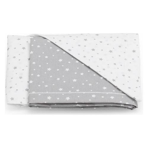 Italbaby Set lenzuola lettino completo 3 pz STELLE Grey 020 1007 004