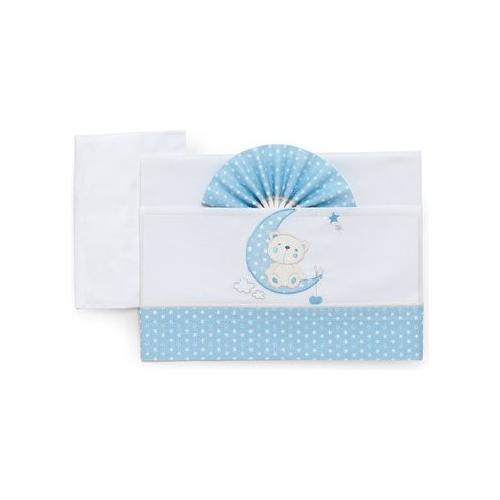 Italbaby Set lenzuola culla 3 pz MOON Azzurro 15 3010 402